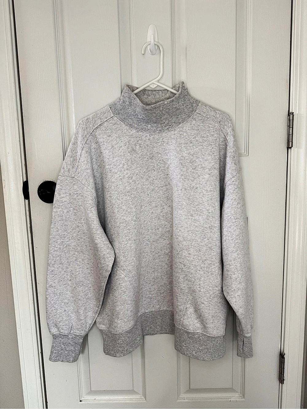 Offline by Aerie Cloud Fleece Oversized Mockneck Sweatshirt Gray Small
